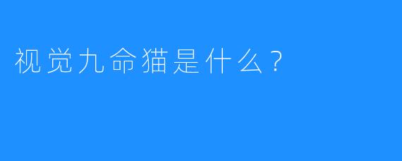 视觉九命猫是什么？